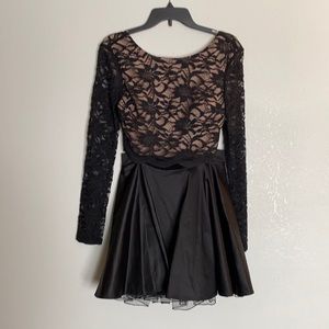 City Studio two-piece black lace dress